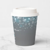Blaugraue Blasen Pappbecher (Links)