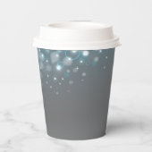 Blaugraue Blasen Pappbecher (Rückseite)