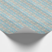 Blaugraue, Curly Decorative Graffiti Wall Pattern Geschenkpapier (Ecke)