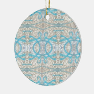 Blaugraue, Curly Decorative Graffiti Wall Pattern Keramik Ornament
