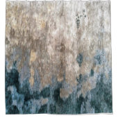 Blaugraue dekorative Abstrakte Kunstwerke Duschvorhang (Vorderseite)