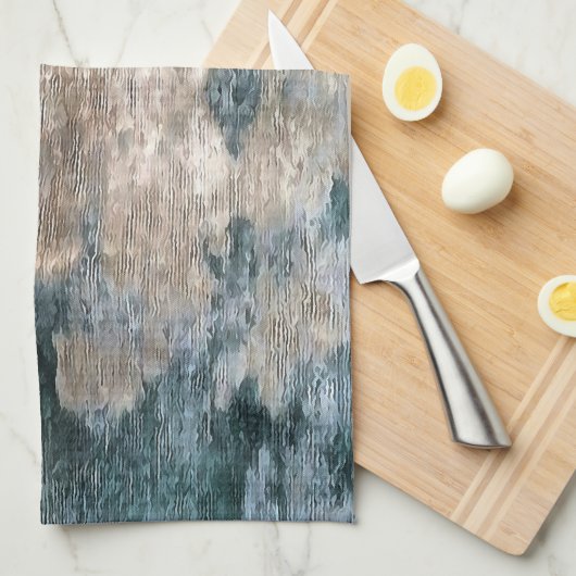 Blaugraue dekorative Abstrakte Kunstwerke Geschirrtuch (Viertel Falte)