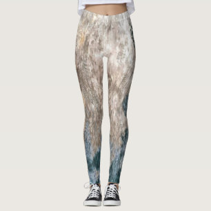 Blaugraue dekorative Abstrakte Kunstwerke Leggings