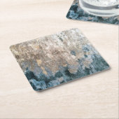 Blaugraue dekorative Abstrakte Kunstwerke Rechteckiger Pappuntersetzer (angewinkelt)