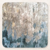 Blaugraue dekorative Abstrakte Kunstwerke Rechteckiger Pappuntersetzer (Vorderseite)