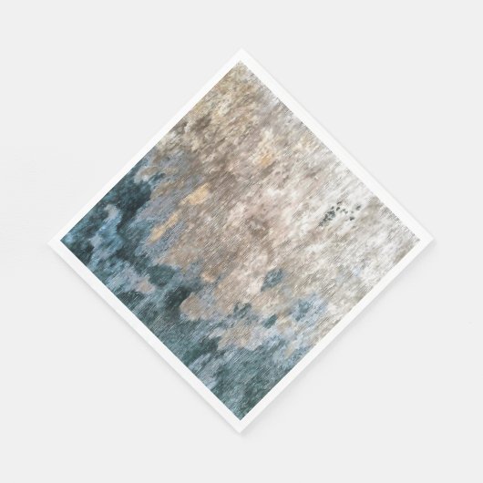 Blaugraue dekorative Abstrakte Kunstwerke Serviette (Ecke)