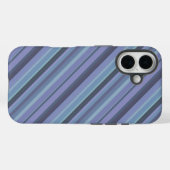 Blaugraue diagonale Streifen Case-Mate iPhone Hülle (Rückseite (Horizontal))