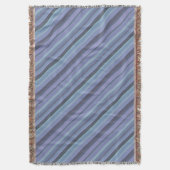 Blaugraue diagonale Streifen Decke (Vorderseite Vertikal)