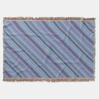 Blaugraue diagonale Streifen Decke
