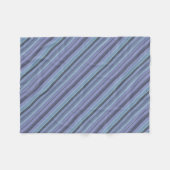 Blaugraue diagonale Streifen Fleecedecke (Vorderseite (Horizontal))