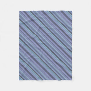 Blaugraue diagonale Streifen Fleecedecke