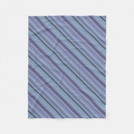 Blaugraue diagonale Streifen Fleecedecke (Vorderseite)