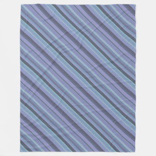Blaugraue diagonale Streifen Fleecedecke