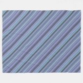 Blaugraue diagonale Streifen Fleecedecke (Vorderseite (Horizontal))