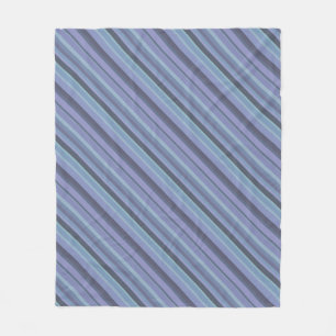Blaugraue diagonale Streifen Fleecedecke