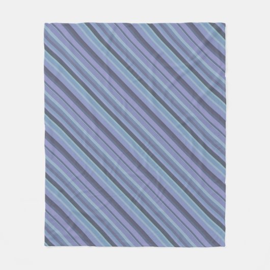 Blaugraue diagonale Streifen Fleecedecke (Vorderseite)