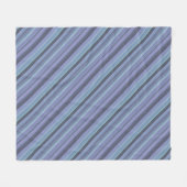 Blaugraue diagonale Streifen Fleecedecke (Vorderseite (Horizontal))