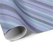 Blaugraue diagonale Streifen Geschenkpapier (Rolleneckpunkt)