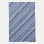 Blaugraue diagonale Streifen Geschirrtuch (Vertikal)