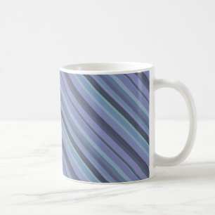 Blaugraue diagonale Streifen Kaffeetasse