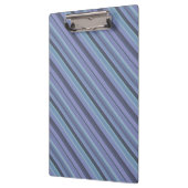 Blaugraue diagonale Streifen Klemmbrett (Links)