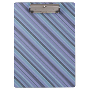 Blaugraue diagonale Streifen Klemmbrett