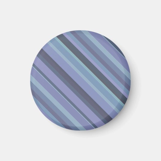 Blaugraue diagonale Streifen Magnet (Vorne)