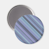Blaugraue diagonale Streifen Magnet (Vorderseite/Rückseite)