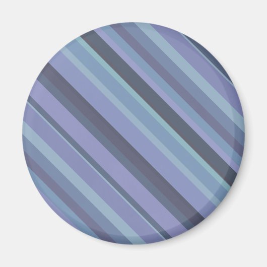 Blaugraue diagonale Streifen Magnet (Vorne)