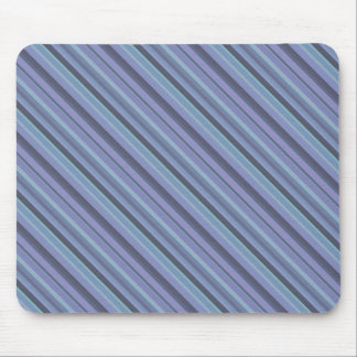 Blaugraue diagonale Streifen Mousepad