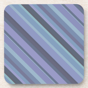 Blaugraue diagonale Streifen Untersetzer