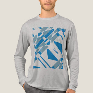 Blaugraue Diagonalformen MCM Südwestlich inspirier Tri-Blend Shirt