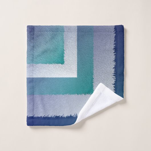 Blaugraue Ex-Pastellfarbe Badhandtuch Set (Waschlappen)