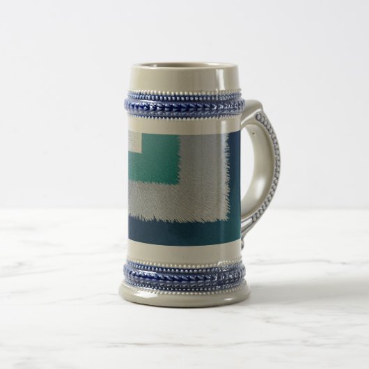 Blaugraue Ex-Pastellfarbe Bierglas (VorderseiteRechts)