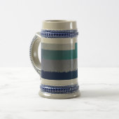 Blaugraue Ex-Pastellfarbe Bierglas (Vorderseite Links)