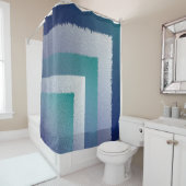 Blaugraue Ex-Pastellfarbe Duschvorhang (Beispiel)