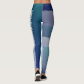 Blaugraue Ex-Pastellfarbe Leggings (Rückseite)