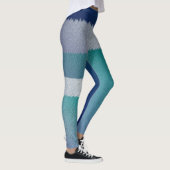 Blaugraue Ex-Pastellfarbe Leggings (Rechts)