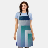 Blaugraue Ex-Pastellfarbe Schürze (Getragen)