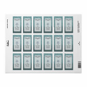 Blaugraue Flügel Adressaufkleber (Vorne)