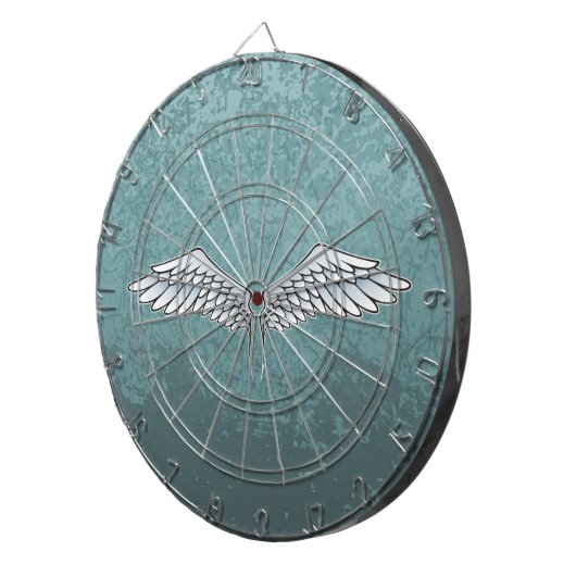 Blaugraue Flügel Dartscheibe (Vorderseite rechts)