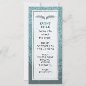 Blaugraue Flügel Einladung (Rückseite)