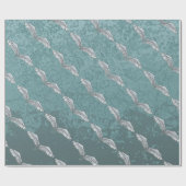 Blaugraue Flügel Geschenkpapier (Flach)