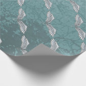 Blaugraue Flügel Geschenkpapier (Ecke)
