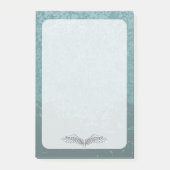 Blaugraue Flügel Post-it Klebezettel (Vorderseite)