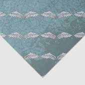 Blaugraue Flügel Seidenpapier (Ausschnitt)