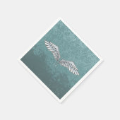 Blaugraue Flügel Serviette (Ecke)