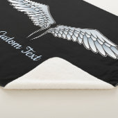 Blaugraue Flügel Sherpa Blanket Sherpadecke (3/4)
