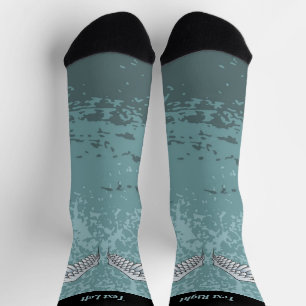 Blaugraue Flügel Socken