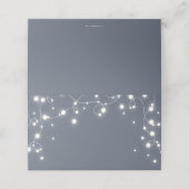 Blaugraue Funkellichter Weihnachten geklappt Platzkarte (Außenseite Aufgefaltet)